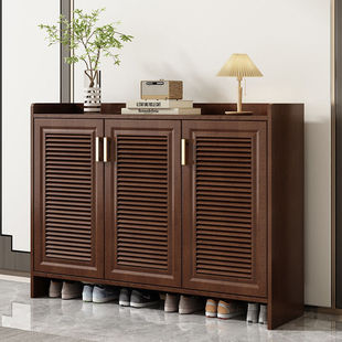 Fls全铝合金鞋柜新中式家用门口阳台户外室外防水防晒室外防雨储