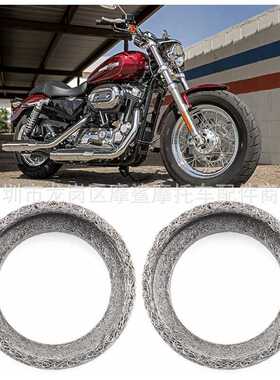 适用于哈雷改装配件Sportster Softail FXST排气管交叉垫片密封圈