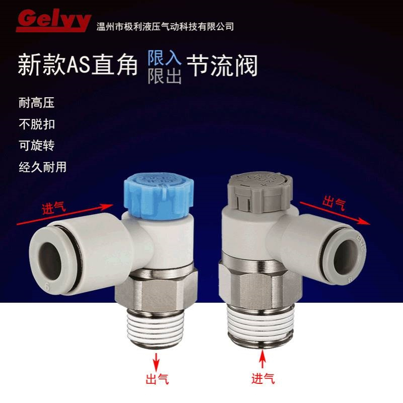 控制调节阀AS2201F/AS3211F-0102-060810SA限入限出型直角节流阀