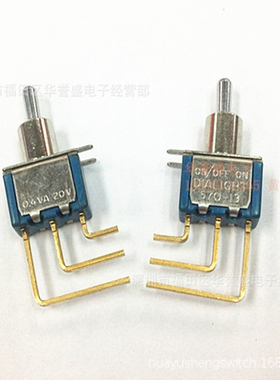 DIALIGHT钮子开关570-13 双边复位 T8020LA （ON) OFF (ON)