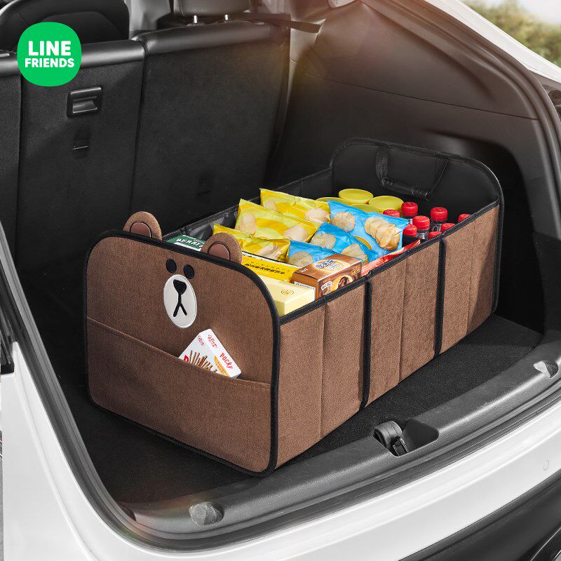 汽车后备箱收纳箱卡通多功能折叠整理箱大容量车载储物箱收纳神器