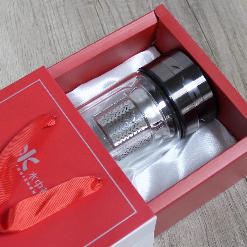 水中神双层玻璃杯高硼硅玻璃水杯茶杯茶水分离泡茶杯