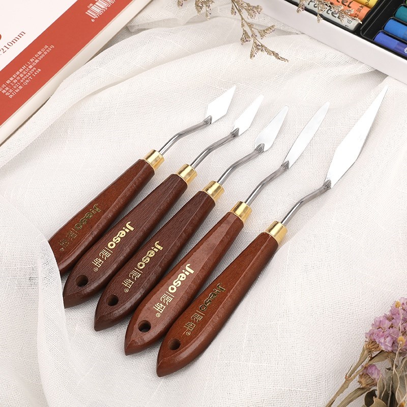彩研油画棒高弹性刮刀套装小丙烯水粉颜料工具小尖刀美术用品用具图片