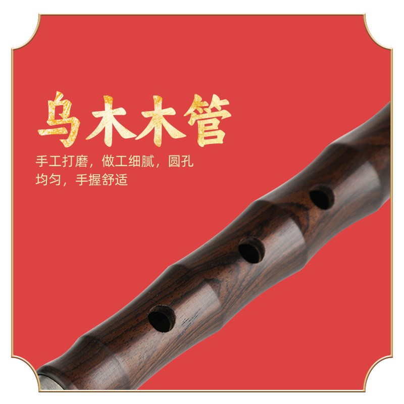 吴越牌乌木专业唢呐带包乐器吹奏初学者民族乐器喇叭CD调小号演奏