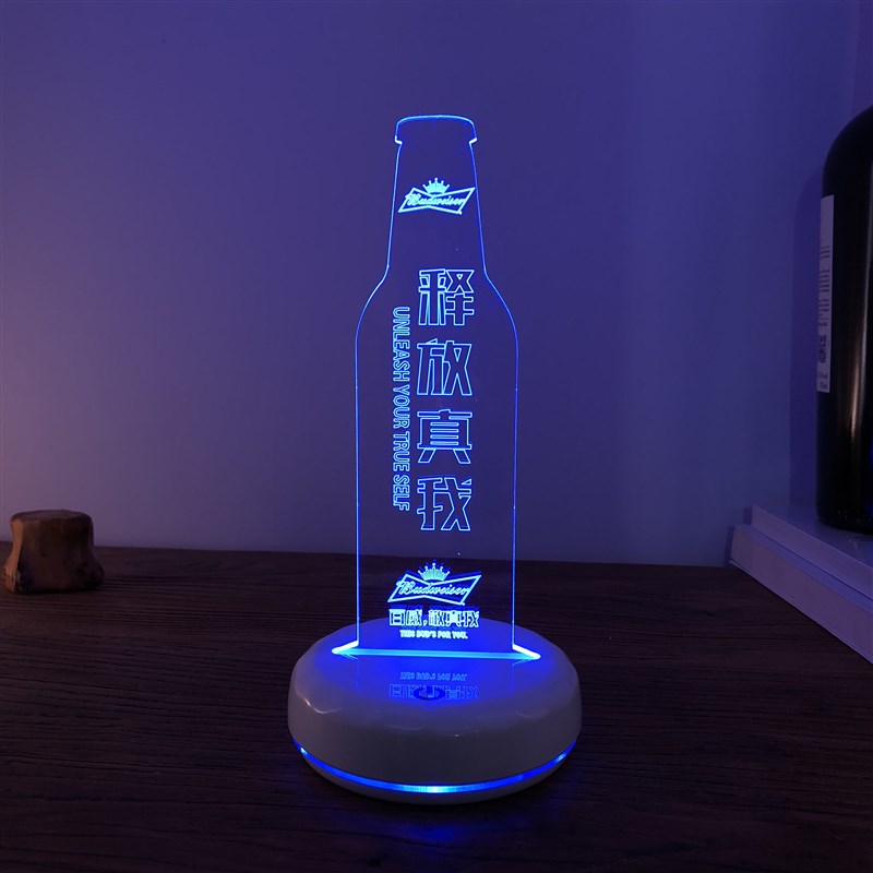 酒吧音乐餐厅牌LED发光酒水牌菜谱充电台卡菜单展示牌广告桌牌