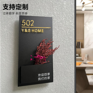 门牌订制门牌定制门牌号码牌家用门牌号入户门亚克力房间门牌创意