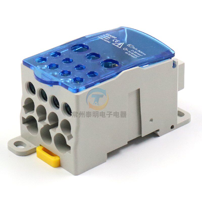 UKK500A导轨式一进多出接线端子排分线盒电线连接器明装接线机盒