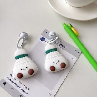 卡通萌系羽毛球适用于苹果AirTag保护套硅胶定位器软壳儿童防丢失