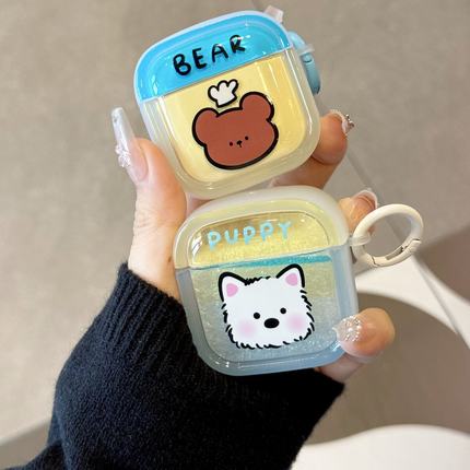 撞色系高地狗适用于华为freebuds 6i蓝牙耳机保护套5i软壳freeclip可爱SE2卡通Pro3萌系4e小企鹅华为5i耳机壳