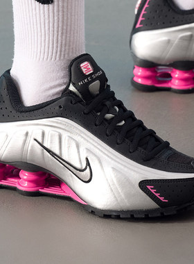 耐克老爹鞋女鞋2025冬季新款运动鞋SHOX R4气柱减震跑步鞋AR3565