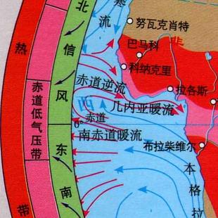 世界气候类型分布图海洋表层洋流流向示意图台风气候风向图海报