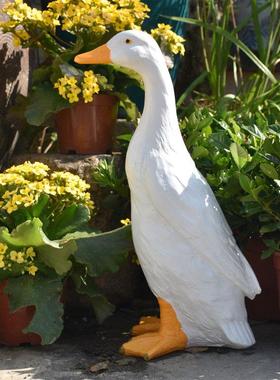顶层阳台景观布置室外庭院微景观田园大动物花园装饰萌鸭饰品