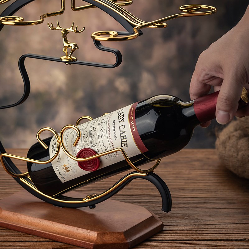 红酒杯架倒挂家用轻奢酒杯架挂酒杯收纳高脚杯架酒柜装饰摆件