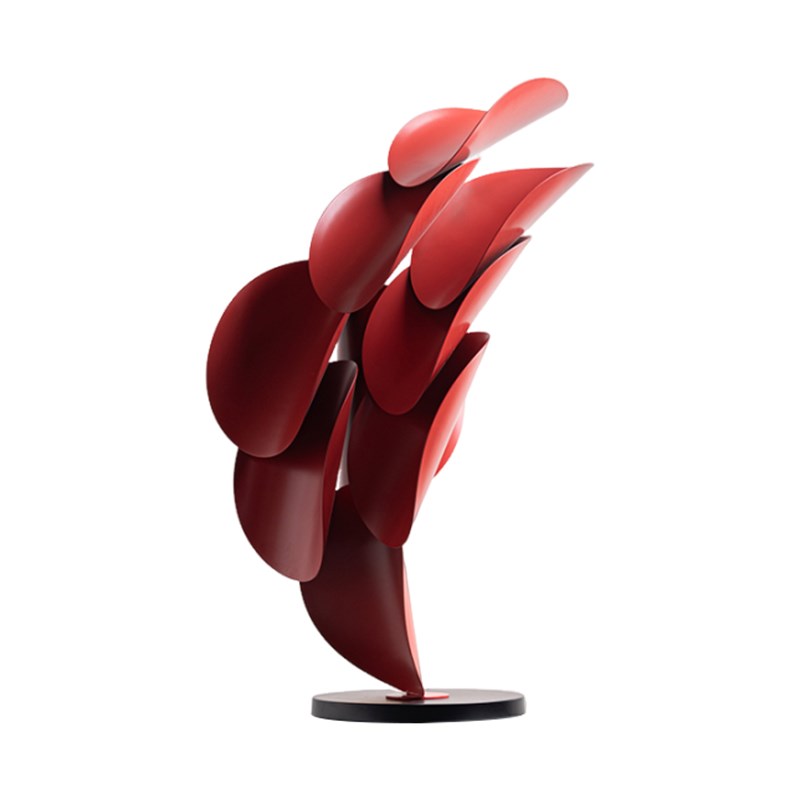 Dnnni抽象金属艺术叶子层叠摆件雕塑软装台面样板间售楼处玄关柜