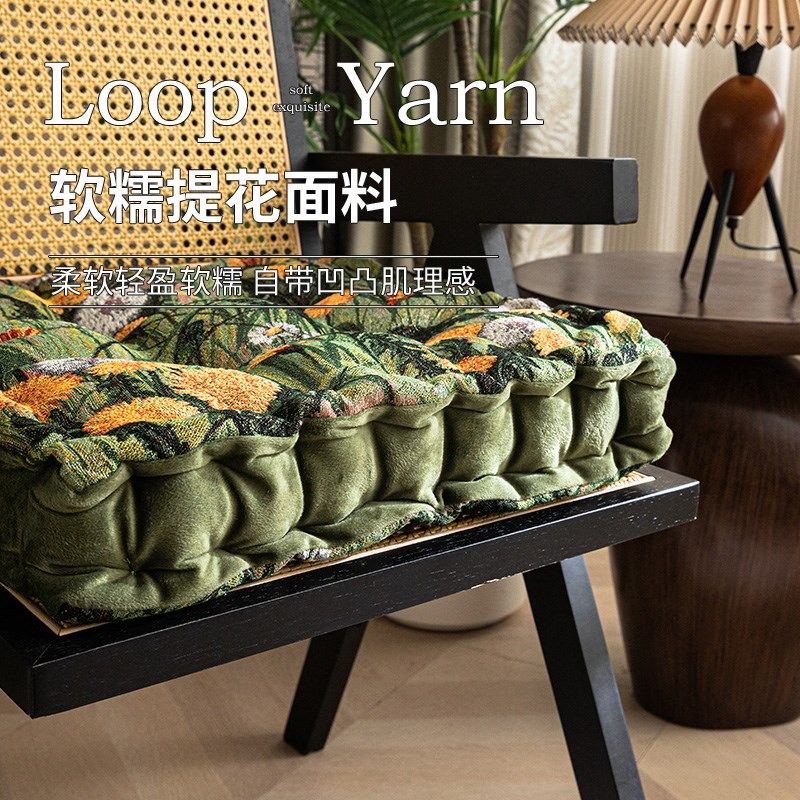 美式四季通用加厚椅垫凳餐桌电脑椅子坐垫防滑布艺垫蒲团汽车坐垫,居家布艺,椅垫,淘宝优惠券,粉丝福利购,淘宝优惠卷