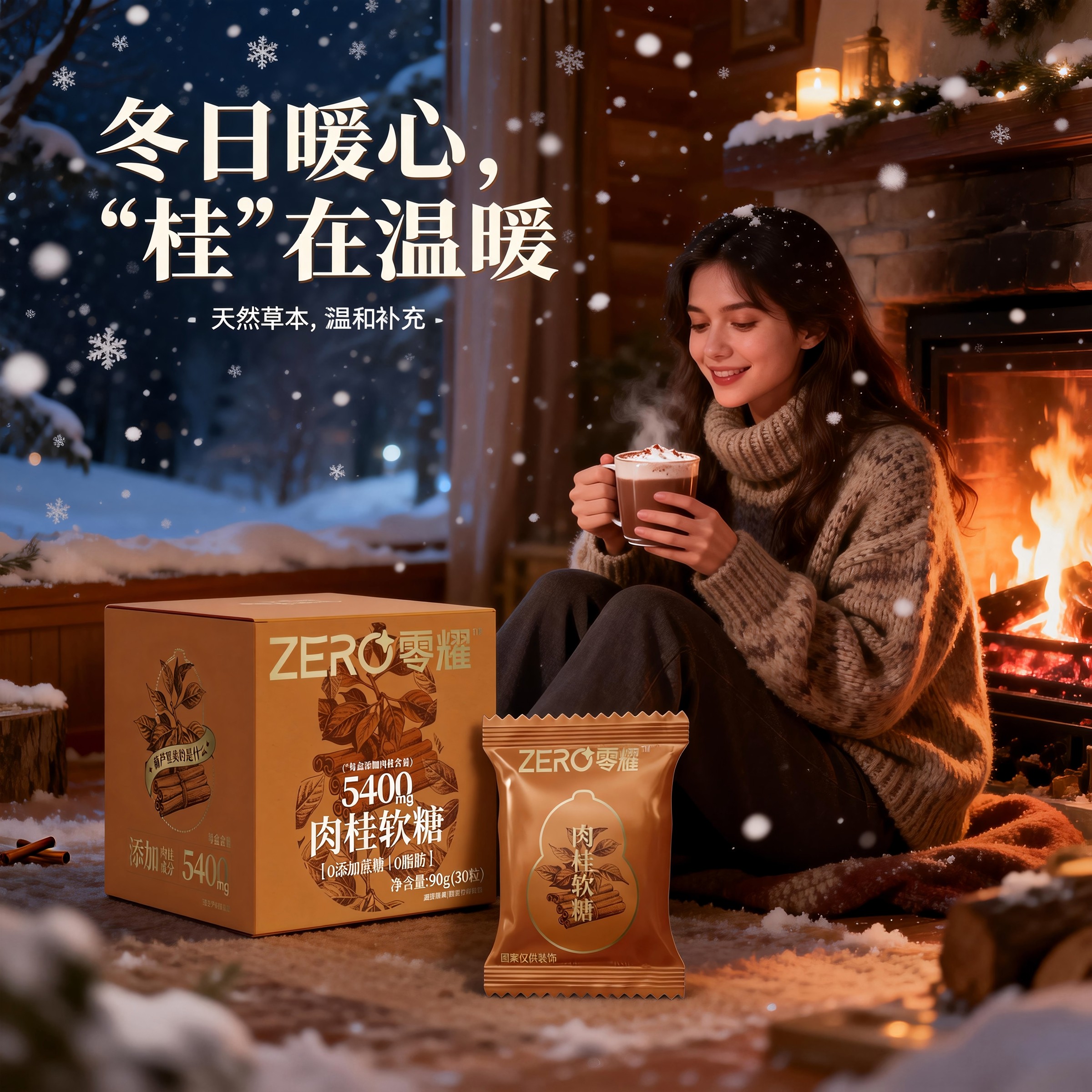 零耀肉桂软糖 含180mg/颗 寒凉体感 循环轻畅,零食/坚果/特产,功能糖果/压片糖果,淘宝优惠券,粉丝福利购,淘宝优惠卷