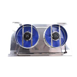 不锈钢排气扇双排连身窗式厨房抽油烟通风机换气扇强力双电机离心