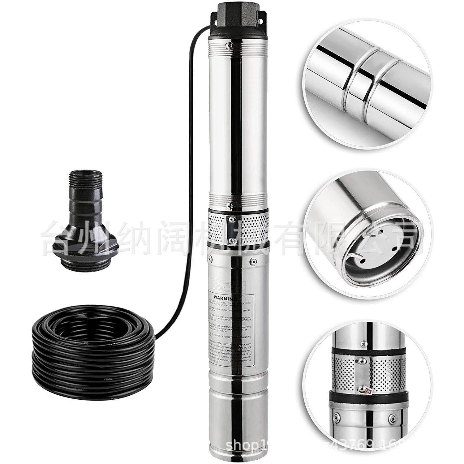 跨境不锈钢深井潜水泵150ft25GPM4