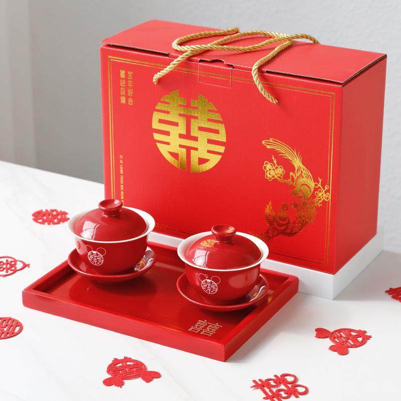 陶瓷改口敬酒敬茶杯茶具碗筷套装结婚喜碗陪嫁喜茶杯红喜盖碗一对,节庆用品/礼品,喜碗/敬茶杯,淘宝优惠券,粉丝福利购,淘宝优惠卷