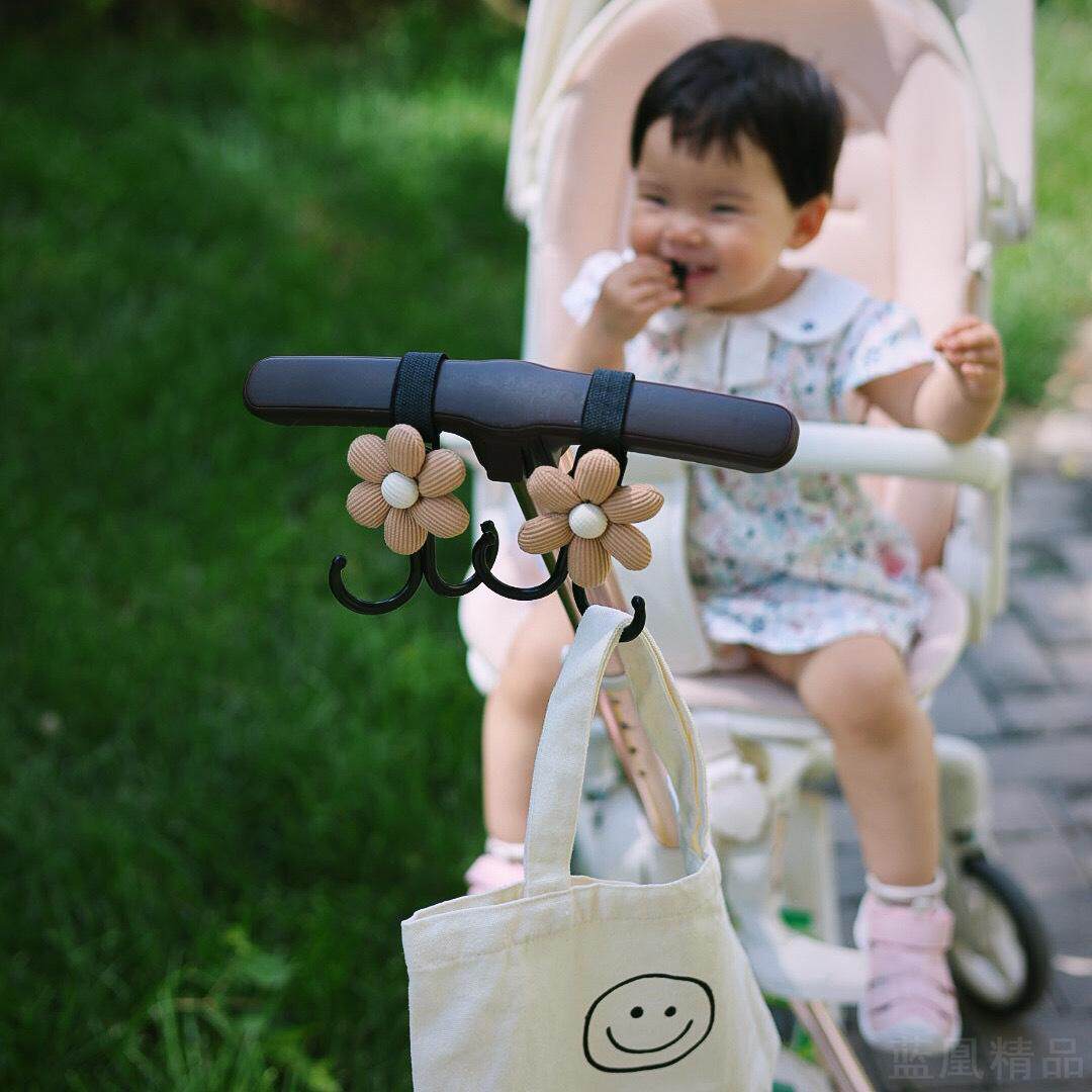 卡通花朵多功能婴儿外出推车收纳挂袋挂钩电动车挂钩配件