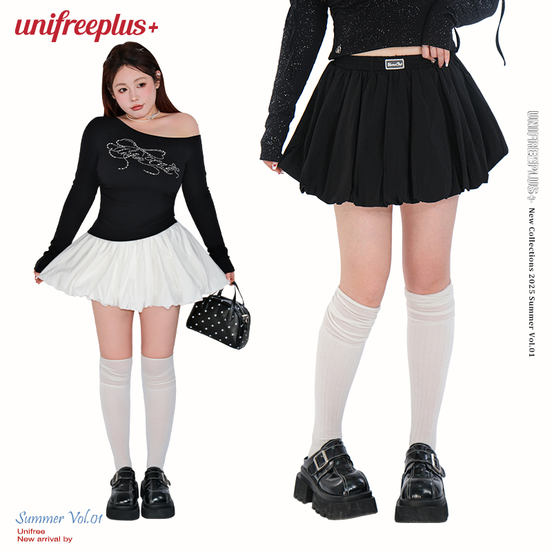 UNIFREEPLUS可爱少女大码半身裙