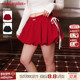 UNIFREEPLUS安可拉红花苞短裙大码 女装 蛋糕裙显瘦a字半身包臀裙