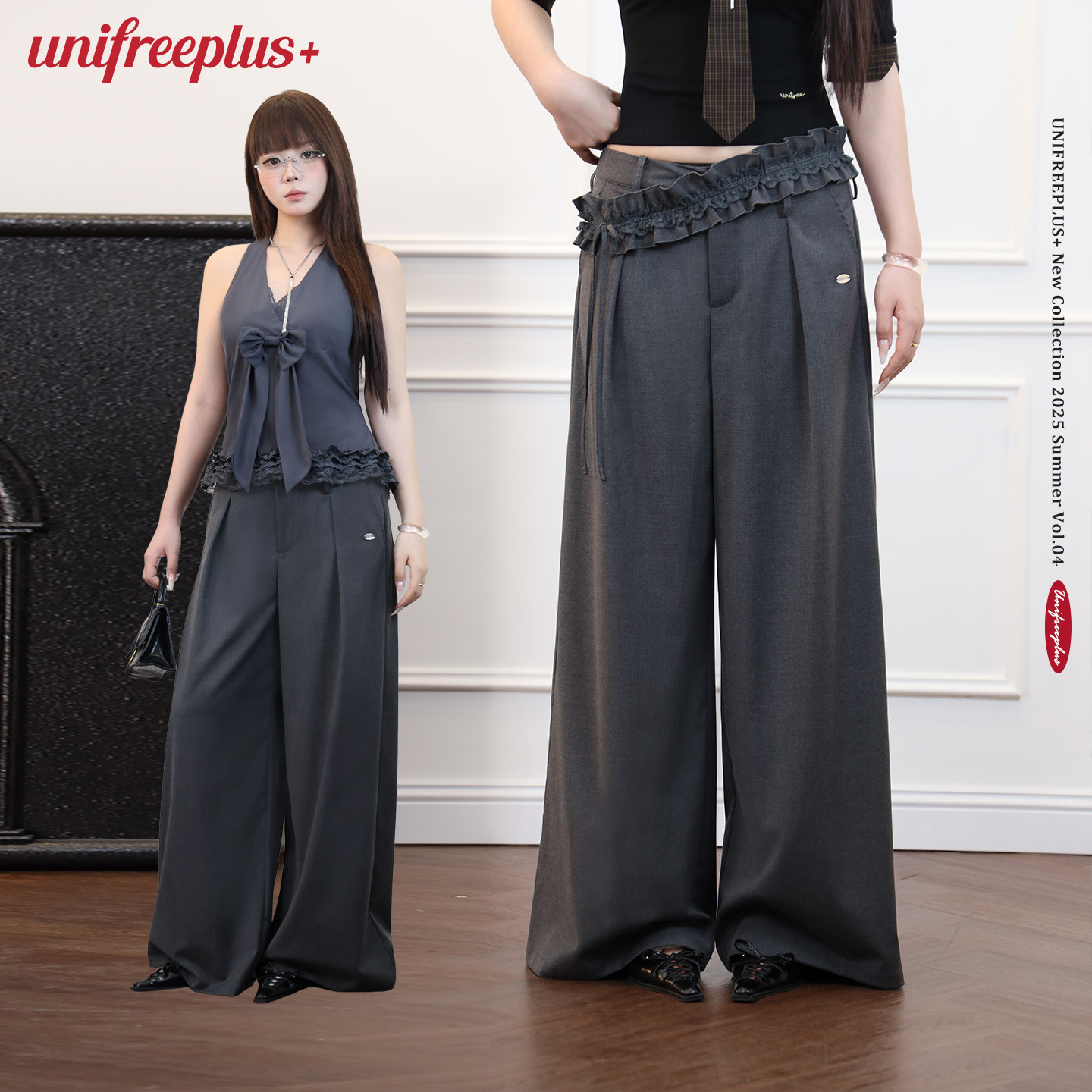 UNIFREEPLUS大码宽松西装休闲裤图片