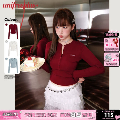 UNIFREEPLUS长袖辣妹风T恤