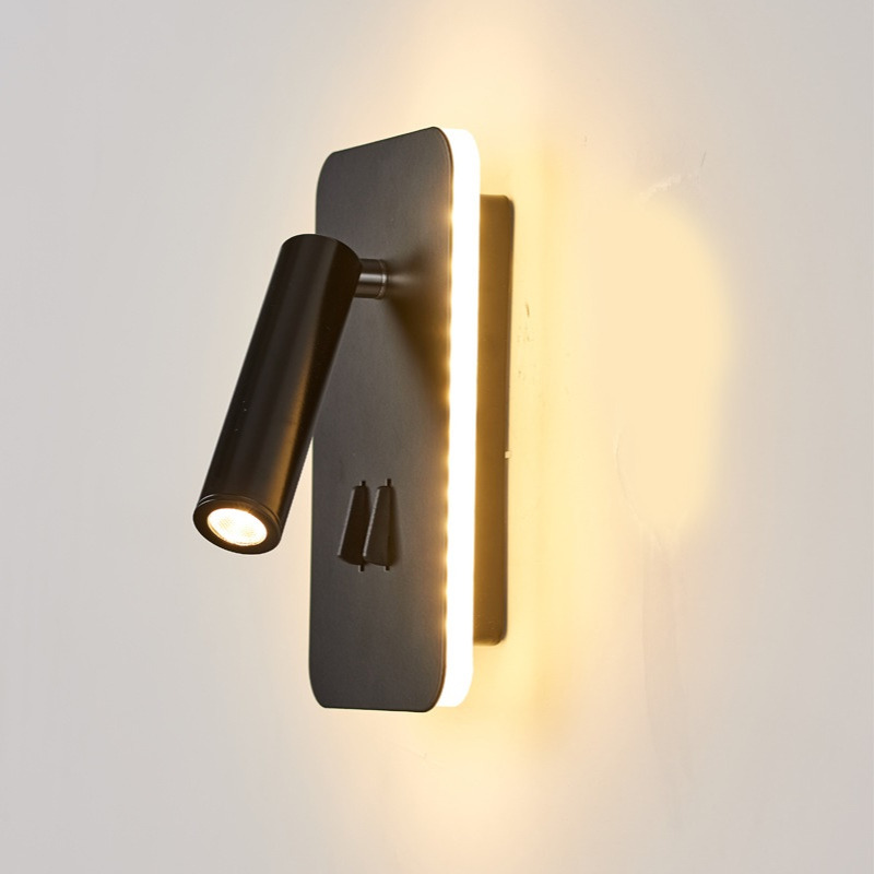 客厅卧室灯床头壁灯led阅读灯洒店工程灯现代简约双控可旋转壁灯