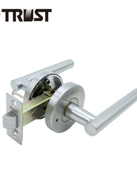 华信ZH027BK-SC高档锌合金浴室功能门锁工厂发货