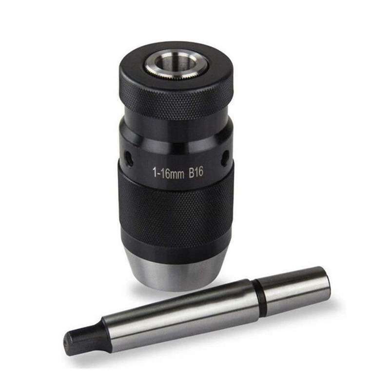 自紧式钻夹头1-13 B16轻重型1-16 B18台钻JT33/JT6自锁夹头螺纹孔