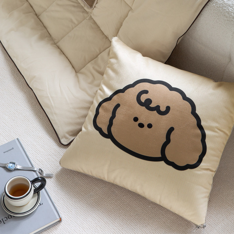 幸运小狗抱枕被h子二合一枕头毯子两用夏季车用午睡被家用沙发空