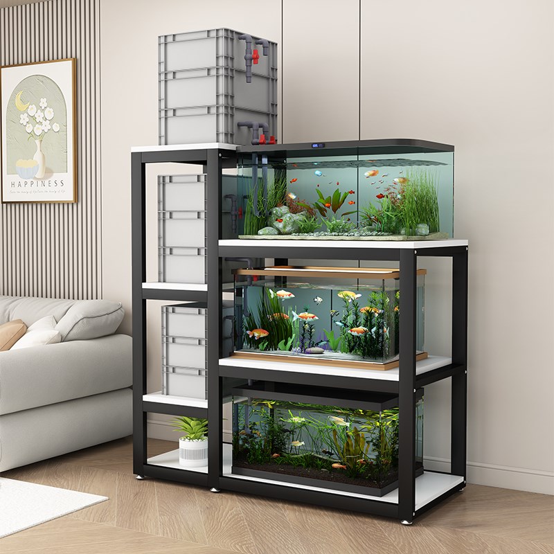 鱼缸底柜多层鱼缸放置r柜客厅家用落地定制鱼缸架子水族箱底架