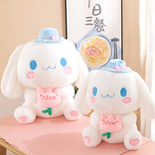 玉桂狗毛绒公f仔布娃娃卡通大耳狗玩偶小白狗玩具送闺蜜女生日床