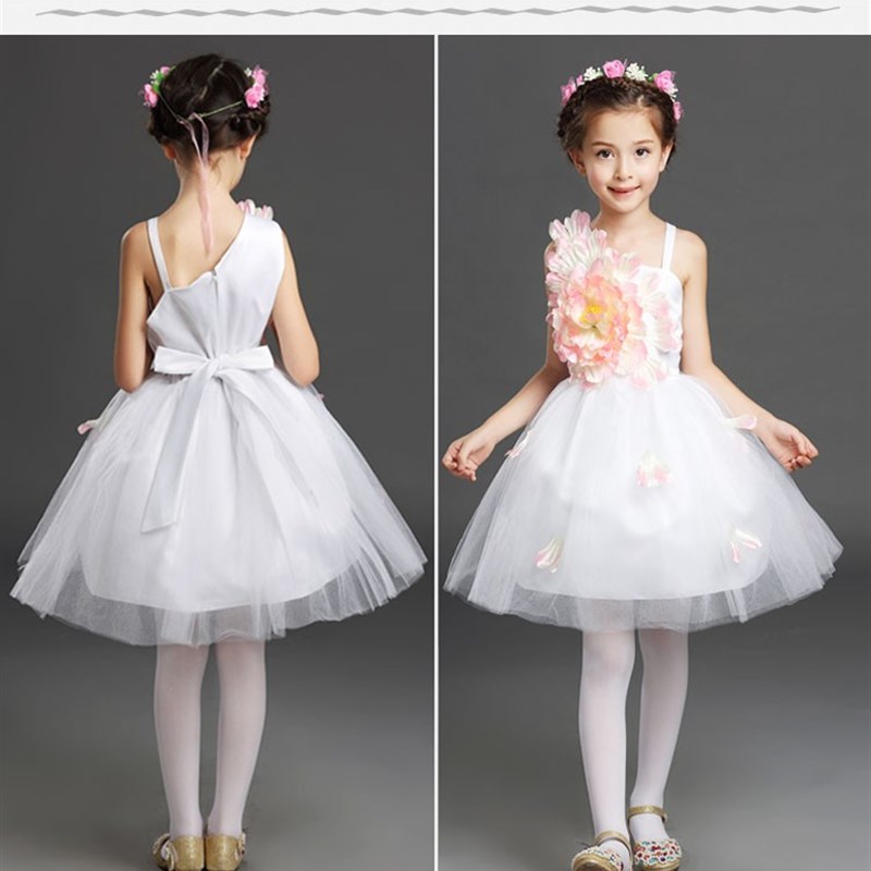 六一儿童舞蹈演出服幼儿园花朵公主蓬蓬纱裙N表演服男女童合唱礼