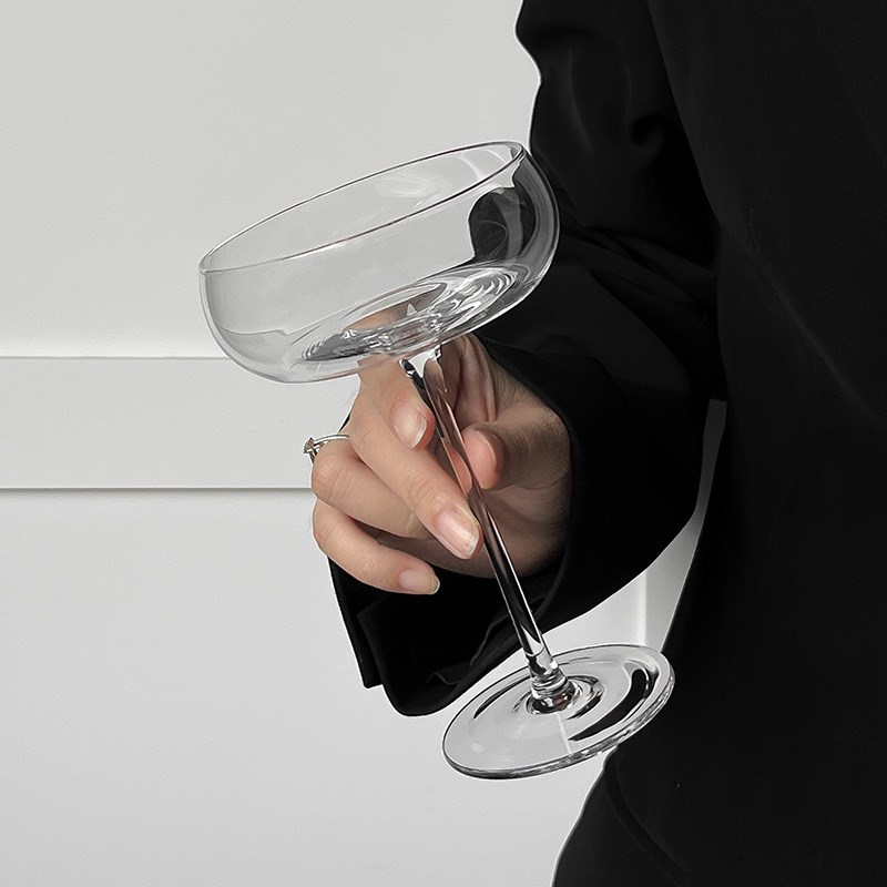 玻璃家用圆肚甜品高脚杯冰淇A淋冷饮葡萄酒香槟鸡尾酒杯果酒杯