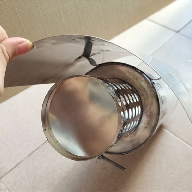 定制304e不锈钢挡雨罩平衡式热水器排烟管单双层气管烟囱防雨挡板