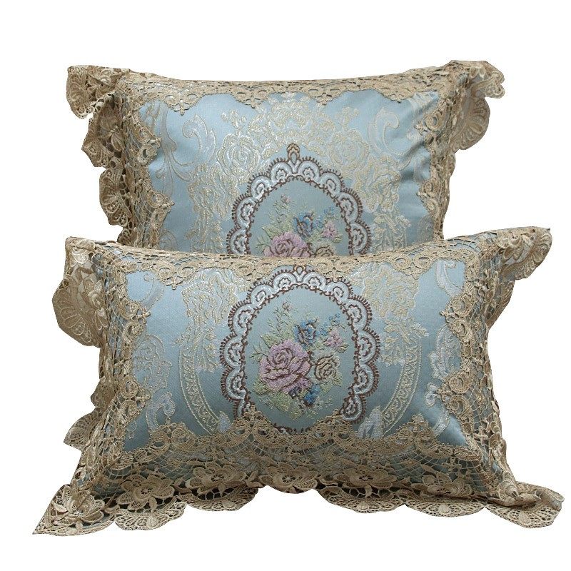 皮沙发抱枕靠垫客厅家用欧式抱枕套奢华蕾丝M大靠垫含芯腰枕可定