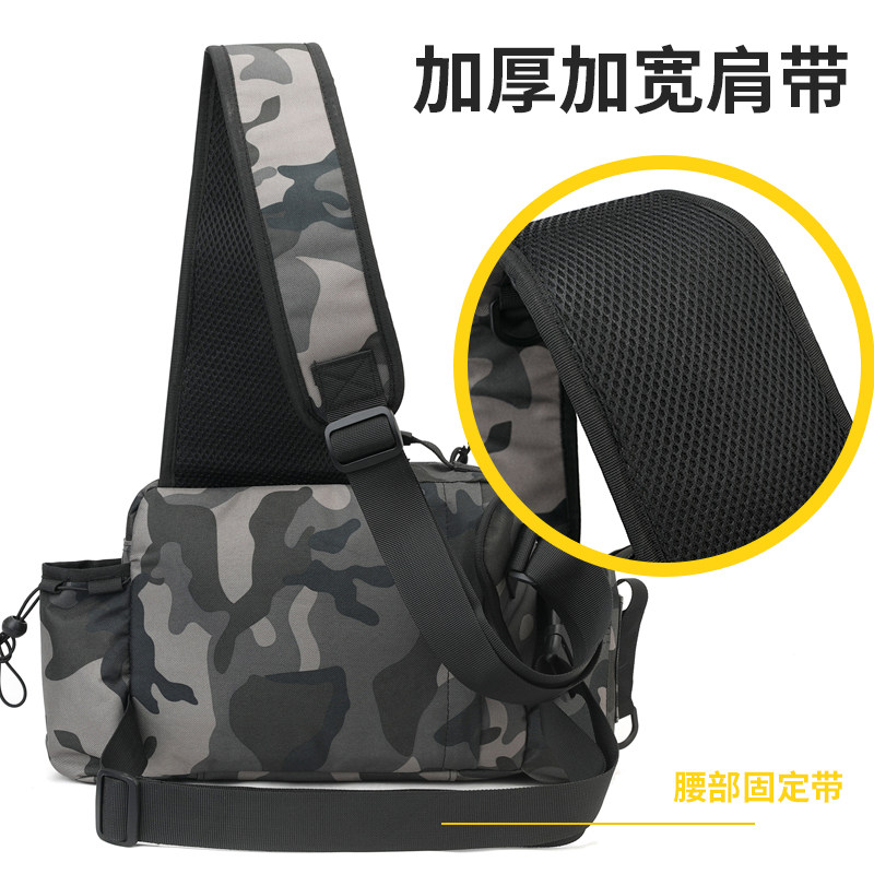 路亚包专用多功能腰包单肩斜跨包防水路亚竿M包户外垂钓装备钓鱼