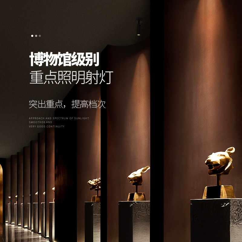 明装小射灯客厅吸顶背景墙照u画可调小角度3w博物馆led迷你聚光灯