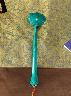 铜金岁月吉祥如意黄铜手把件铜器家居装饰手工桌面书房博古架摆设