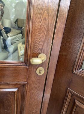 美式仿古铜室内门锁中古风房门锁鸭鹅蛋形把手黄古铜静音磁吸门锁