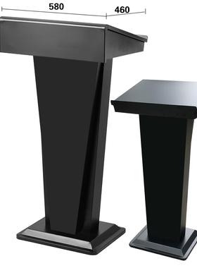 白色黑色演讲台餐厅迎宾台酒店简约现代司仪接待发言讲台主持台卓