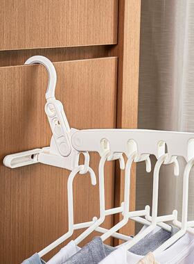 日式可折叠5孔晾衣架旅行酒店室内晾晒架便携旅游挂衣钩挂孔.6244