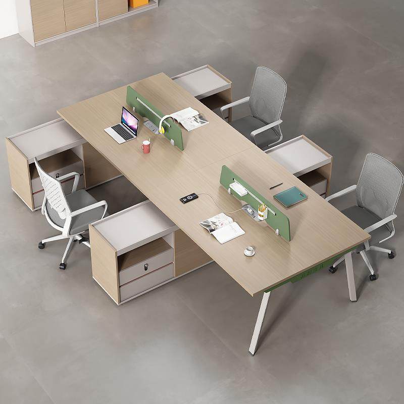 办公桌子办公室员工位双人2四4八人位职工简约办公桌椅组合卡座