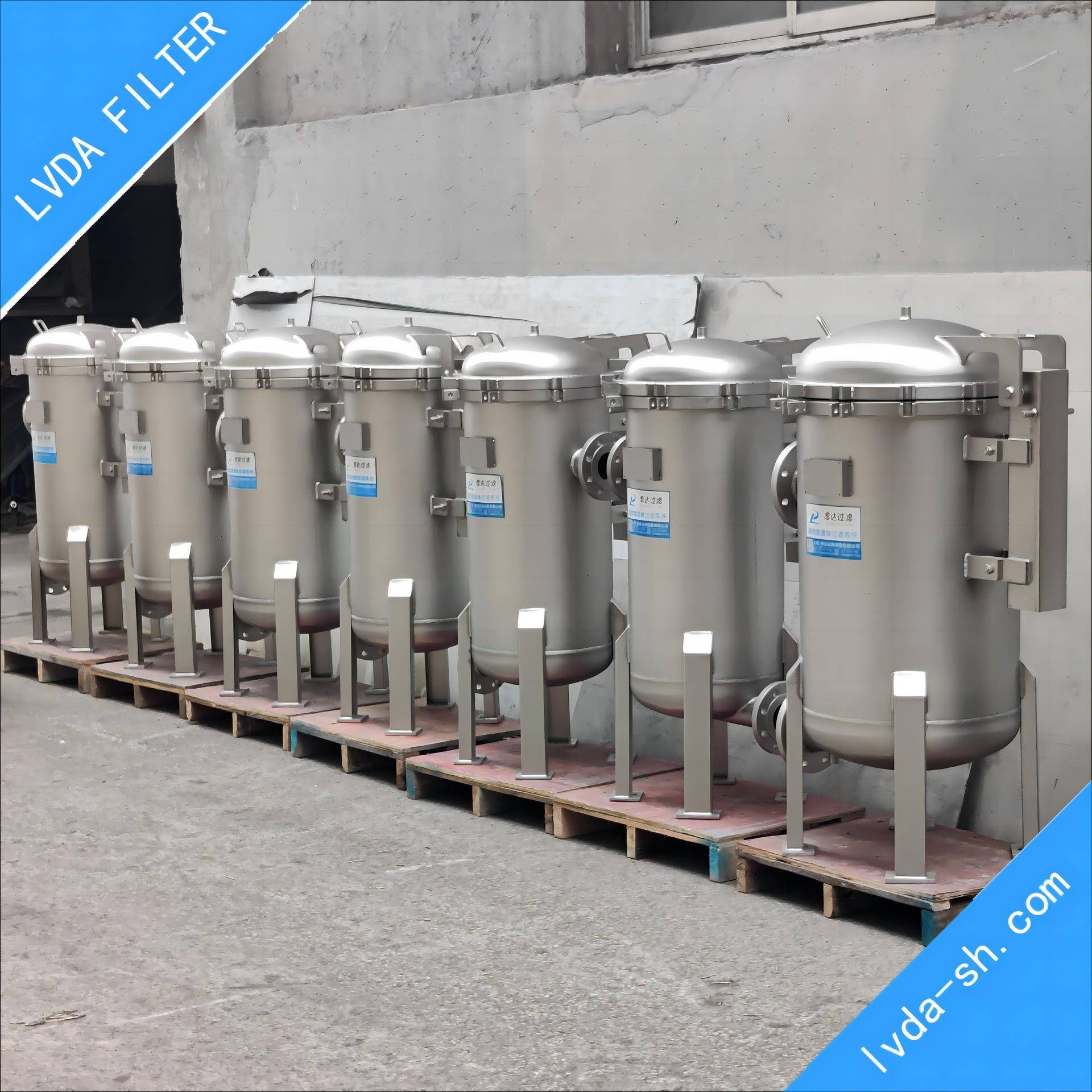 2袋3袋4袋快开袋式过滤器,蚌开式垂直开盖,高压吊环连接