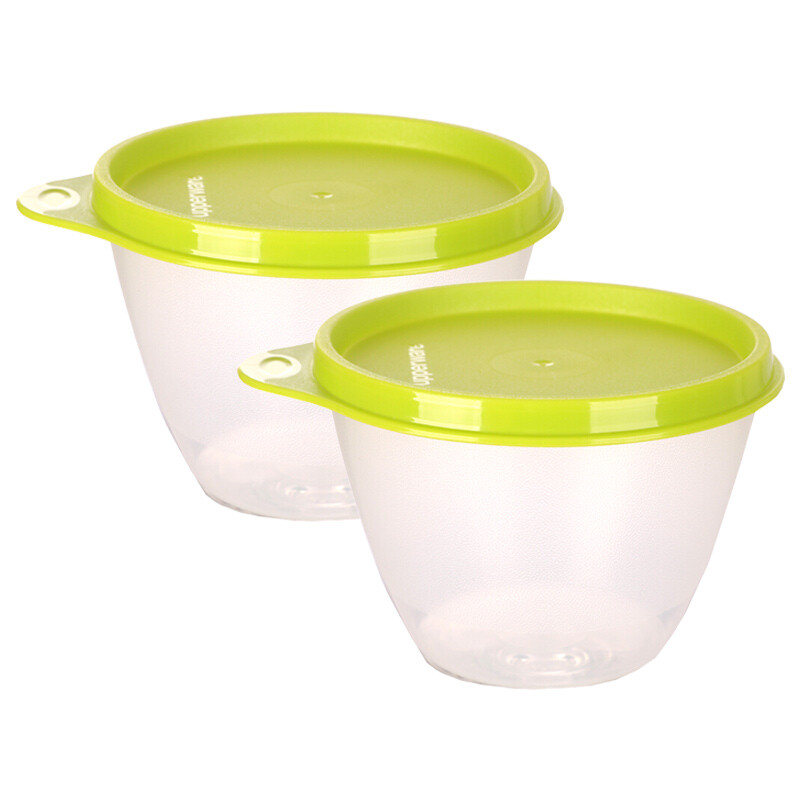 特百惠保鲜沙拉鲜果冰箱冷藏碗食品密封储藏收纳盒430ml送礼佳品