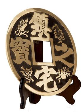 全铜招财大铜钱古币摆件客厅家居工艺饰品玄关摆设2969