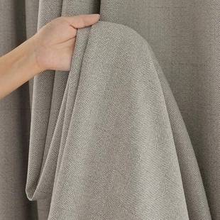 日式简约高端棉麻遮光窗帘高温定型客厅卧室2024诧寂风窗帘