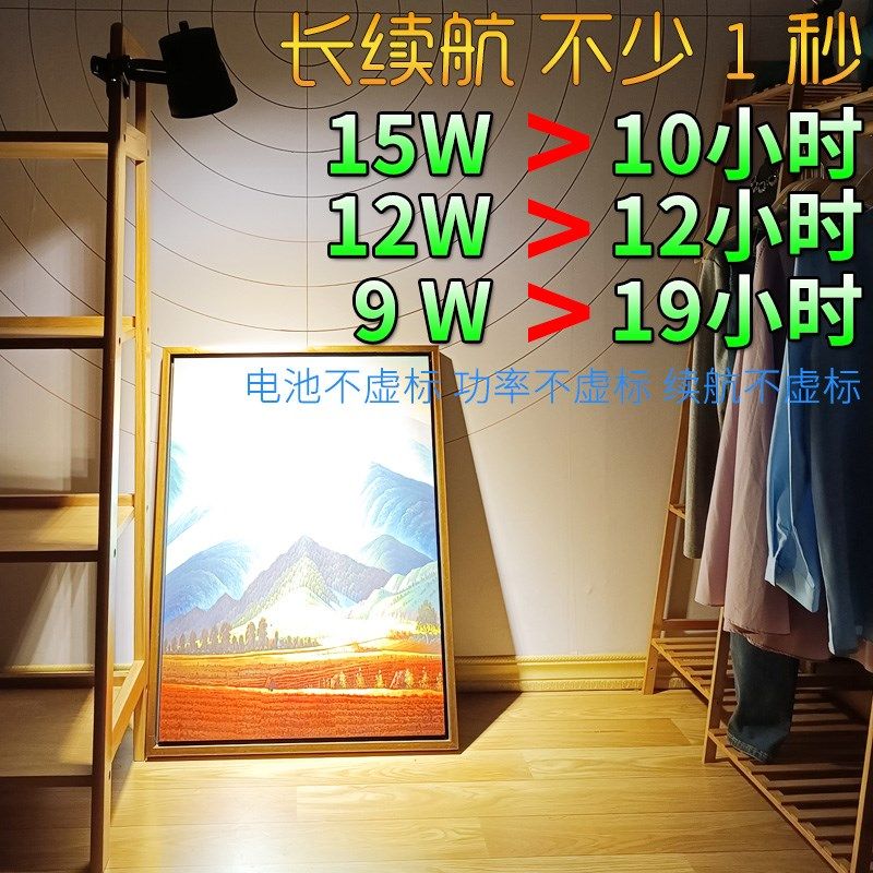 精选19小时长续航充电灯高亮度聚光led射灯无线可移动式巨无霸夹,家装灯饰光源,明装射灯,淘宝优惠券,粉丝福利购,淘宝优惠卷